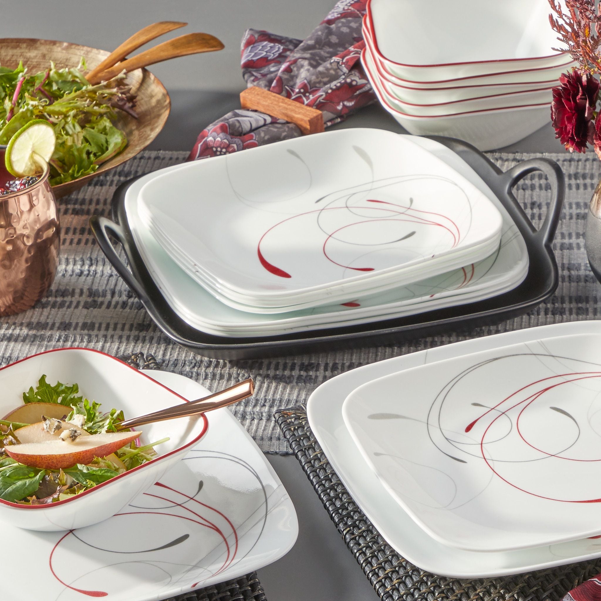 Corelle® Square Splendor 18-piece Dinnerware Set. Service for 6 - Image 3