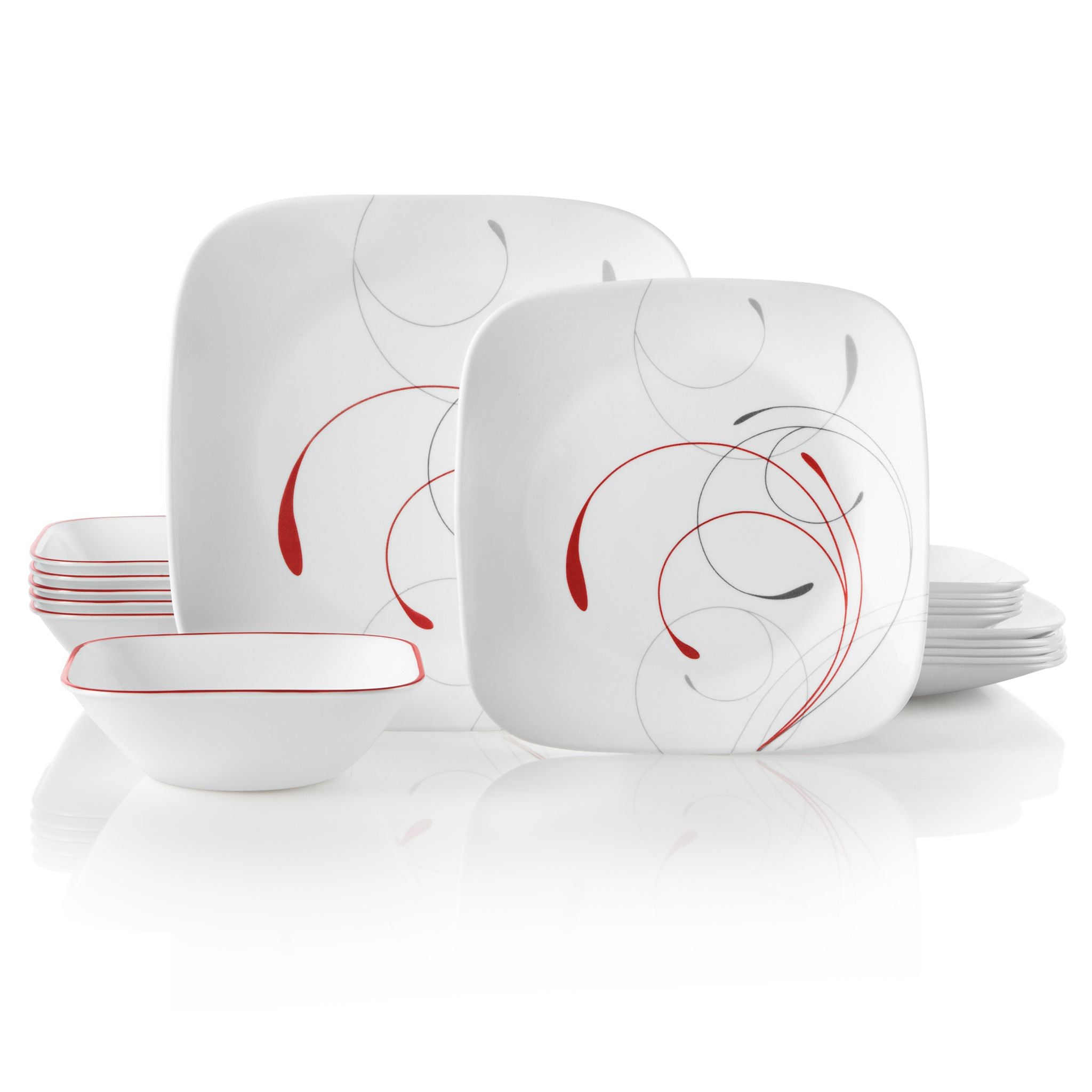 Corelle® Square Splendor 18-piece Dinnerware Set. Service for 6
