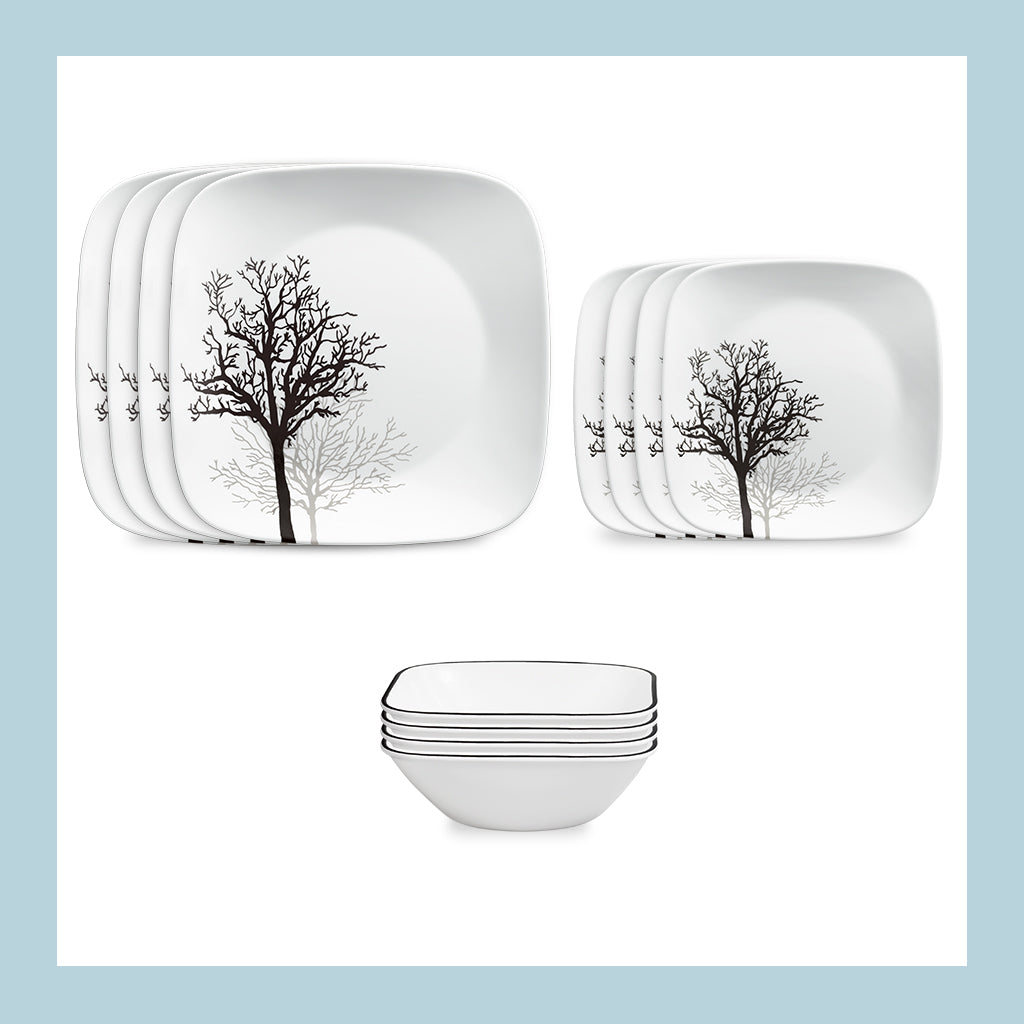 Corelle® Timber Shadows 12-piece Dinnerware Set. Service for 4 - Image 3