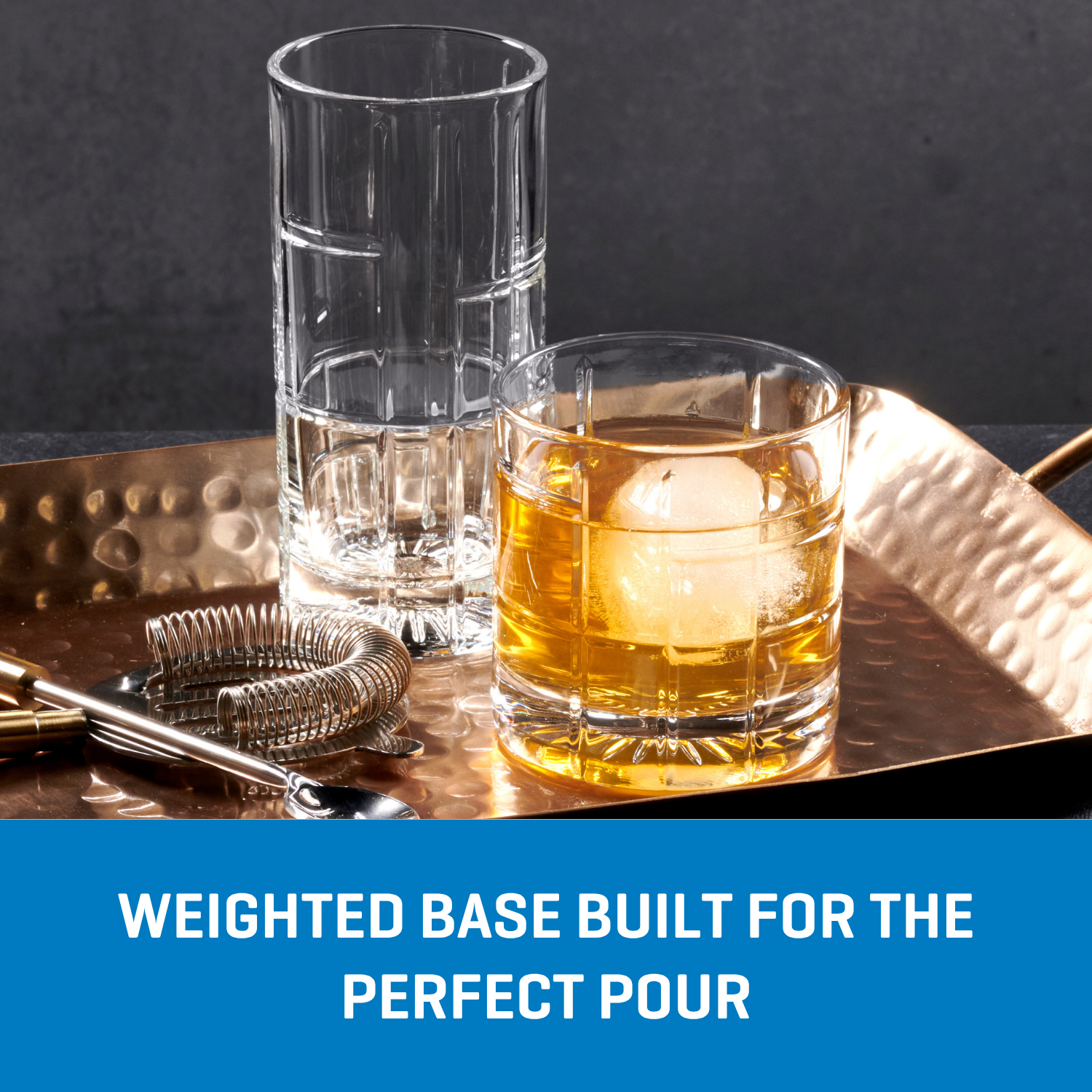 Ocean Glass Traze FTR Rocks Glasses (4-Pieces). 12-ounce. Dishwasher Safe - Image 5