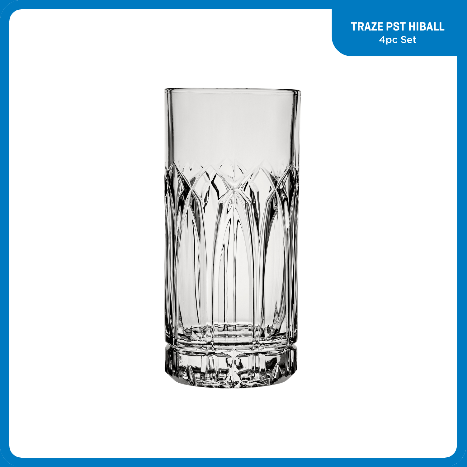Ocean Glassware Traze PST Highball Glasses (4-Pieces). 12-ounce. Dishwasher Safe - Image 2