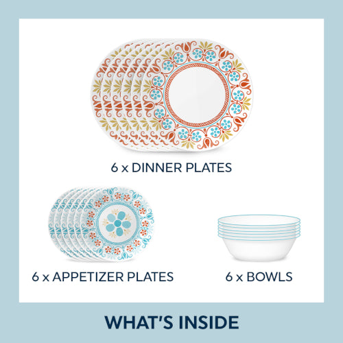 Corelle® Global Collection Terracotta Dreams 18-piece Dinnerware Set. Service for 6 - Image 2