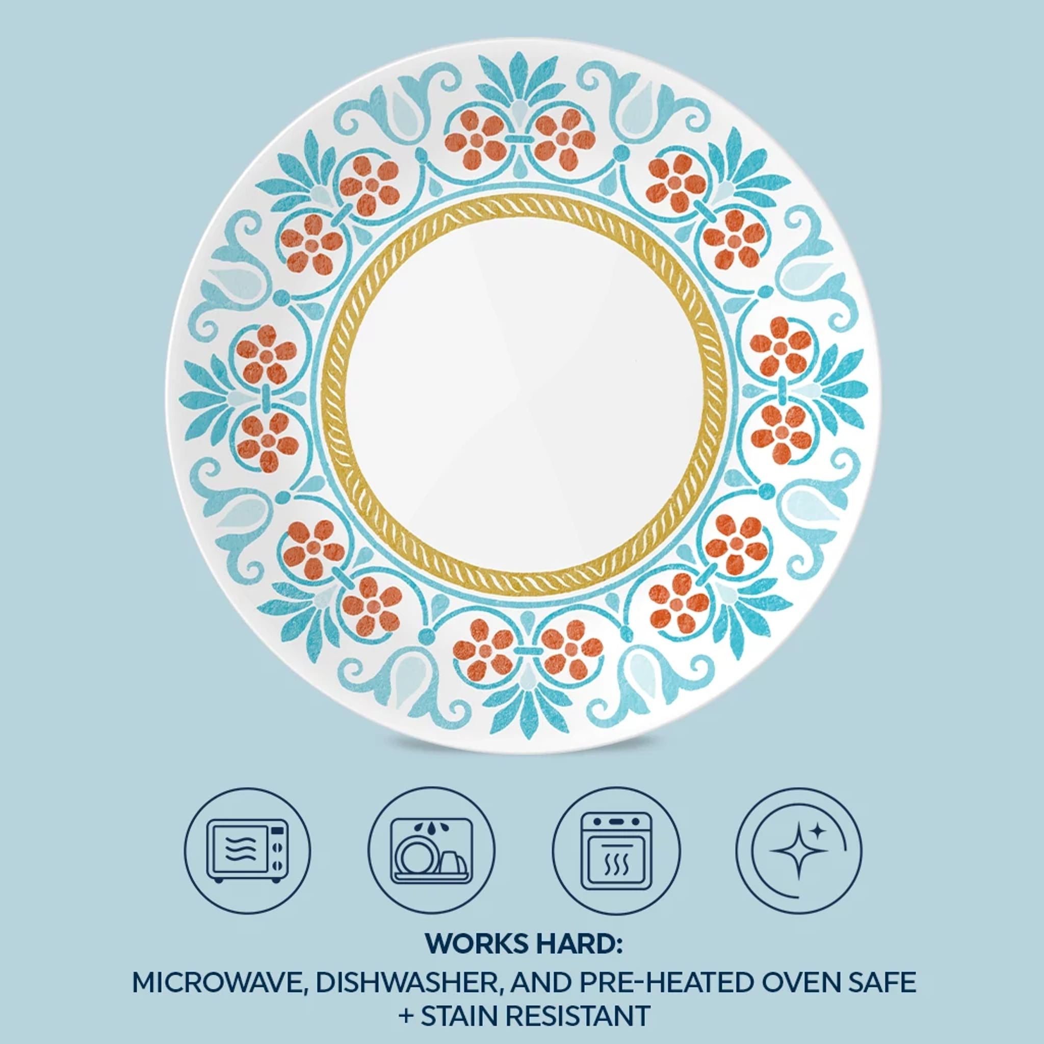 Corelle® Global Collection Terracotta Dreams 8.5 Salad Plate - Image 3