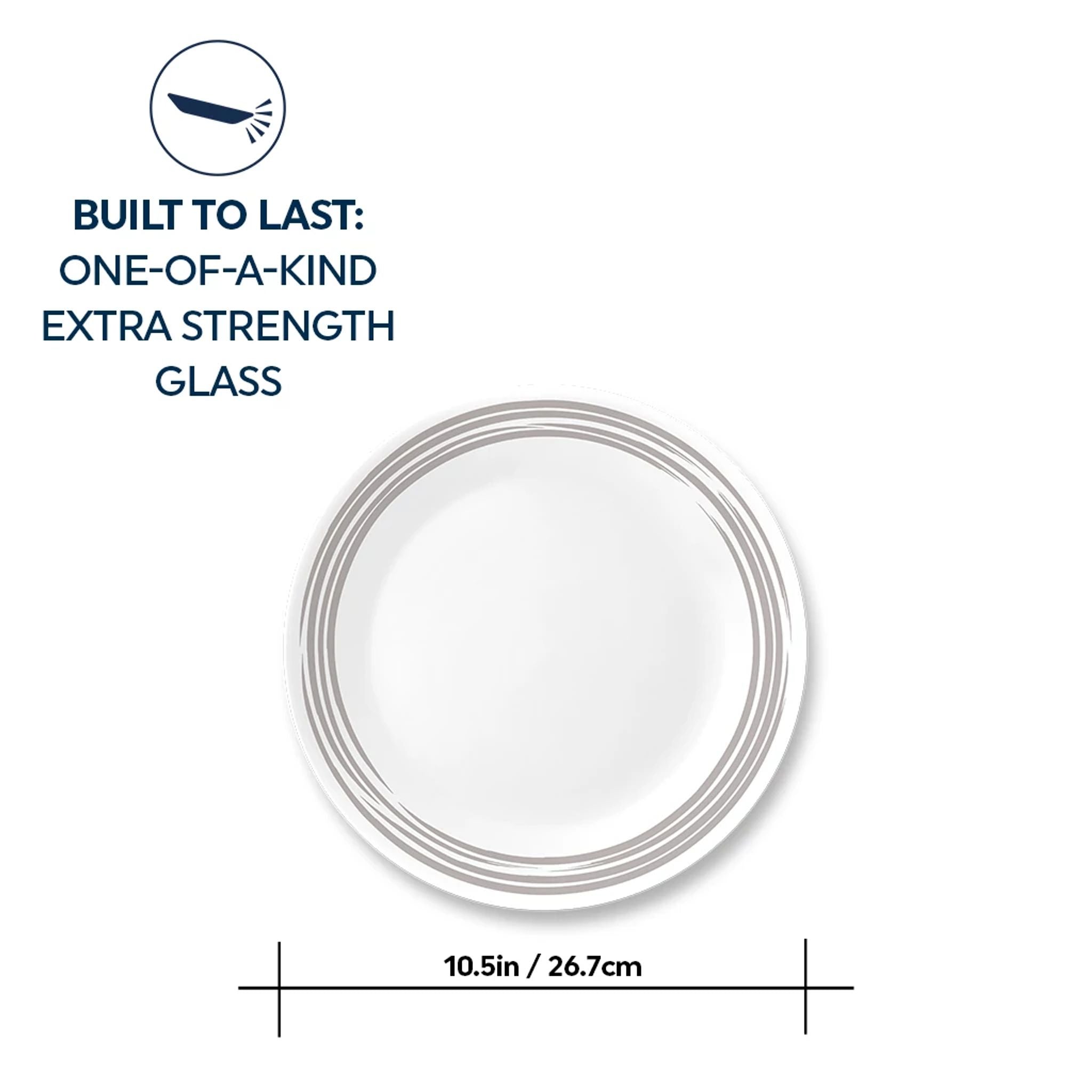 Corelle® Brushed Silver 10.25 Dinner Plate - Image 4