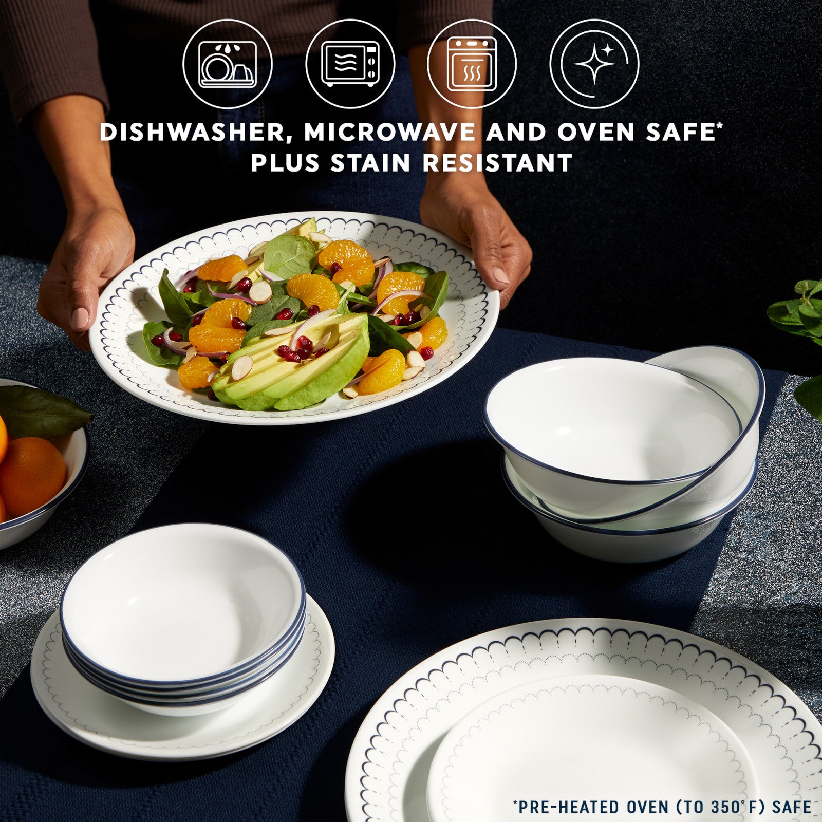 Corelle® Caspian Lace 66-piece Dinnerware Set. Service for 12 - Image 5