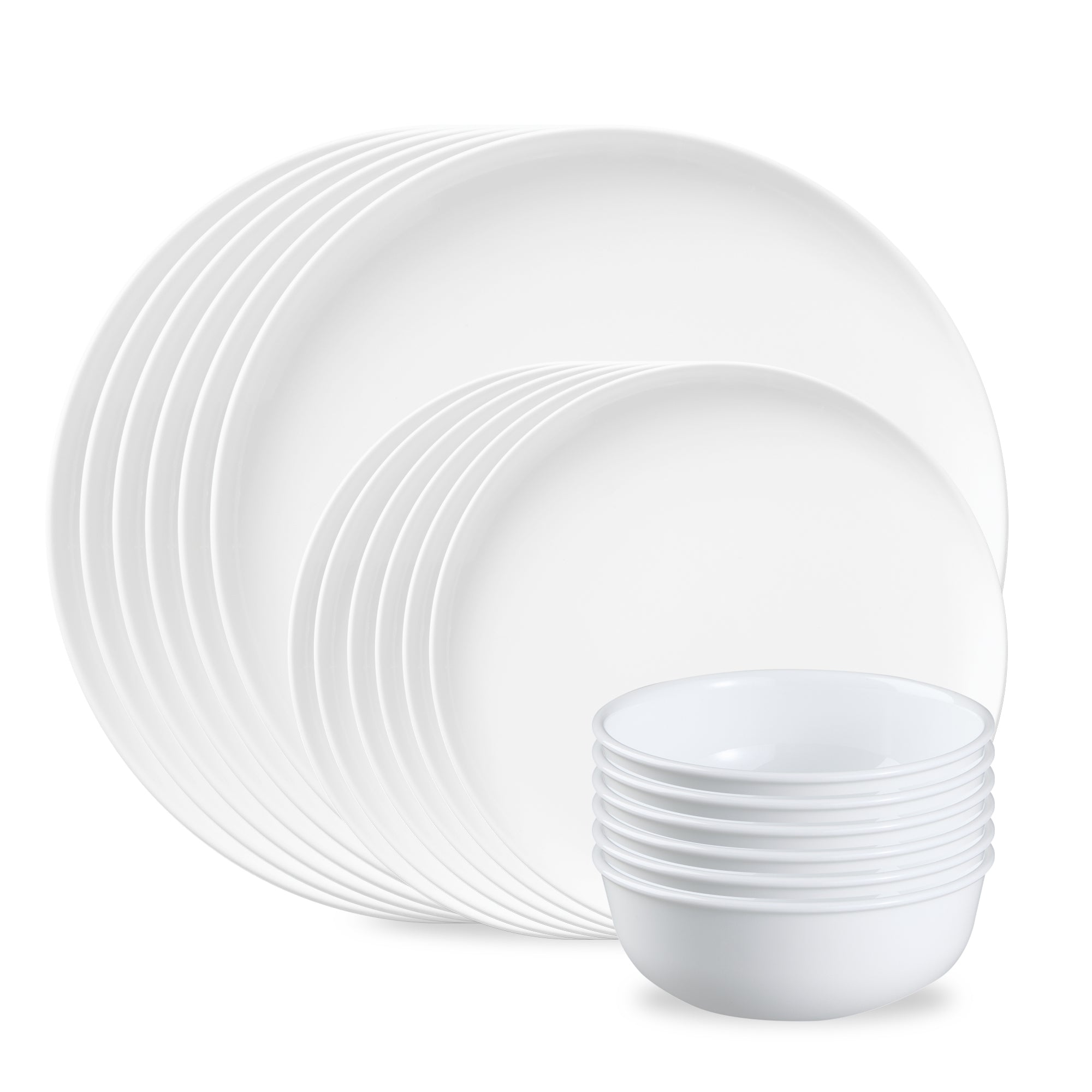 Corelle® Modern Rounds 18-piece Dinnerware Set. Service for 6
