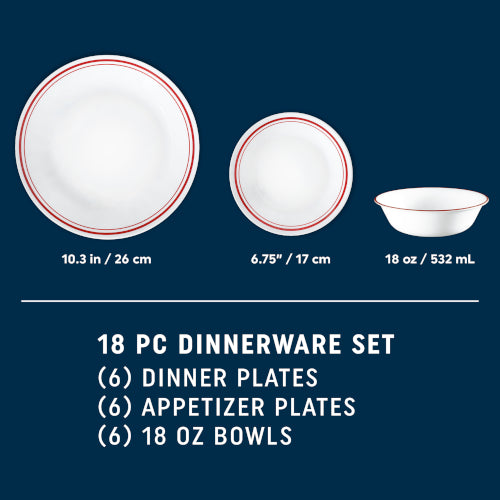 Corelle® Logan 18-piece Dinnerware Set. Service for 6 - Image 2