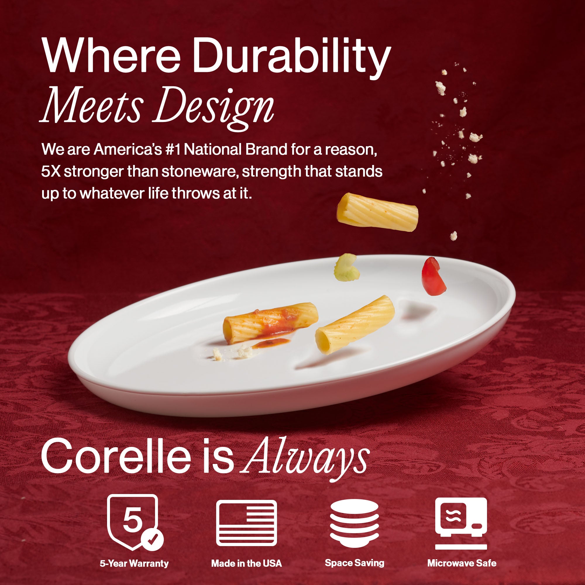 Corelle® Luxe Atlas 18-piece Dinnerware Set. Service for 6 - Image 6