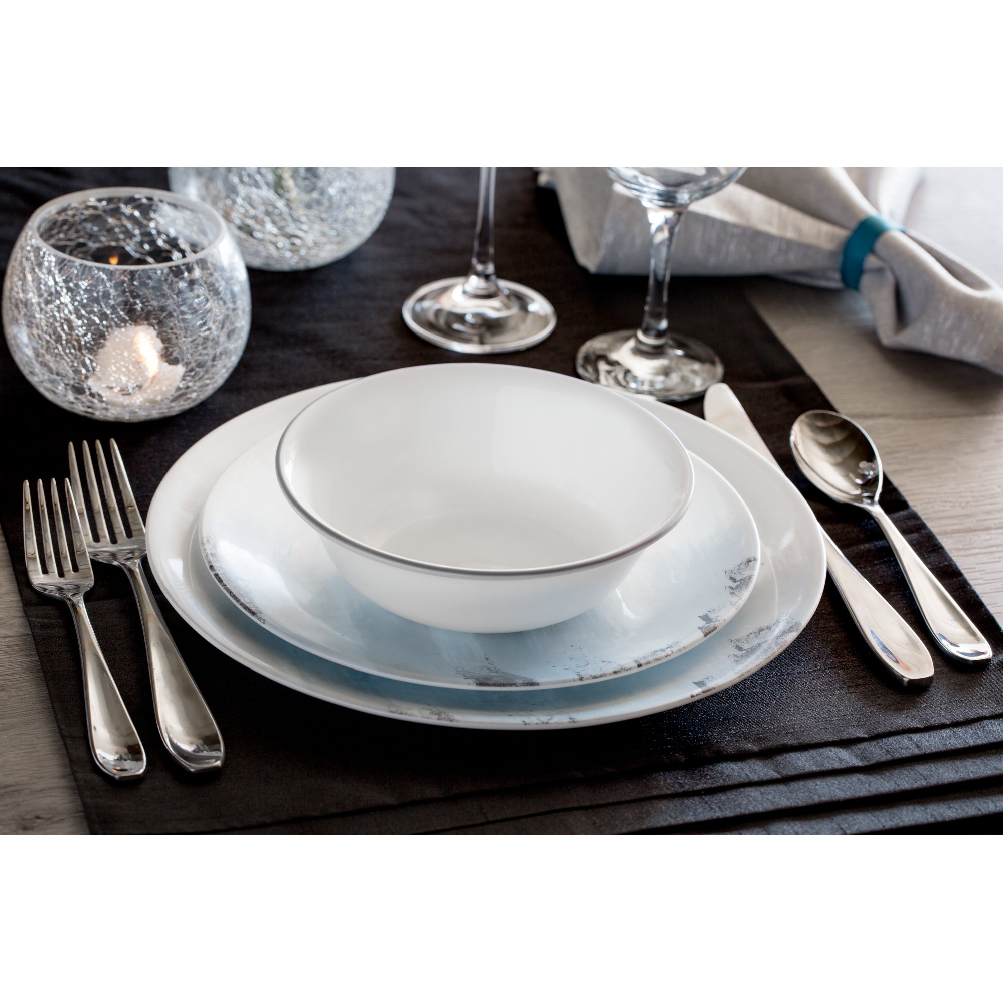 Corelle® Tranquil Reflections 12-piece Dinnerware Set. Service for 4 - Image 2